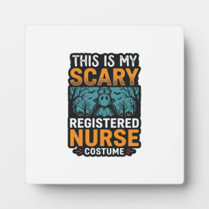 Gruseliges Krankenschwester-Kostüm Halloween-Shirt Fotoplatte