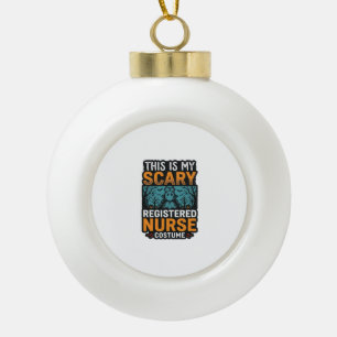 Gruseliges Krankenschwester-Kostüm Halloween-Shirt Keramik Kugel-Ornament