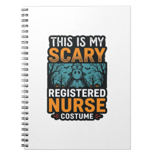 Gruseliges Krankenschwester-Kostüm Halloween-Shirt Notizblock
