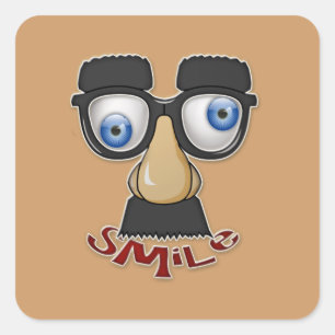 gruseliges Lächeln Quadratischer Aufkleber