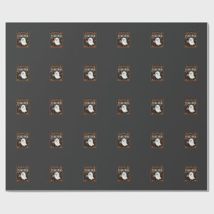 Gruseliges Lehrer-Halloween-Geister-Design_1 Geschenkpapier