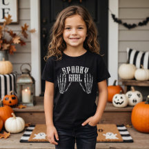 Gruseliges Mädchen Vintage Skelett Halloween