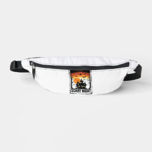 Gruseliges Nacht Spukhaus Vintage Halloween-Shirt_ Bauchtasche