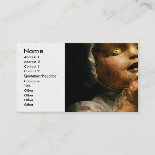 Gruseliges - Puppe - gekommenes Spiel mit mir Visitenkarte