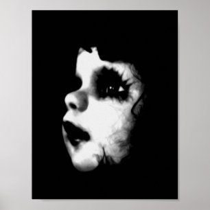 Gruseliges Puppen-Gesicht Poster