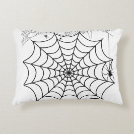 Gruseliges Spinnennetz Halloween Dekokissen