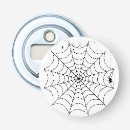 Gruseliges Spinnennetz Halloween Flaschenöffner