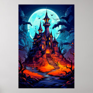 Gruseliges & Spukhaftes Halloween Spukhaus Poster