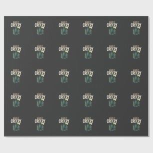 Gruseliges Spukhaus Halloween-Design_1 Geschenkpapier