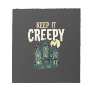 Gruseliges Spukhaus Halloween-Design_1 Notizblock