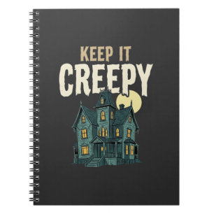 Gruseliges Spukhaus Halloween-Design_1 Notizblock