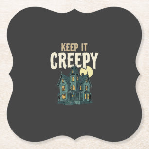 Gruseliges Spukhaus Halloween-Design_1 Untersetzer