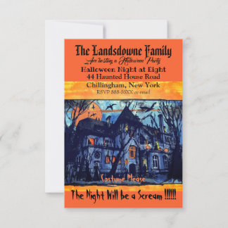 Gruseliges Spukhaus Halloween-Text