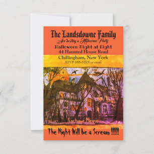 Gruseliges Spukhaus Halloween-Text