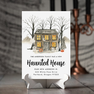 Gruseliges Spukhaus Halloween Umzugsankündigung Ankündigung