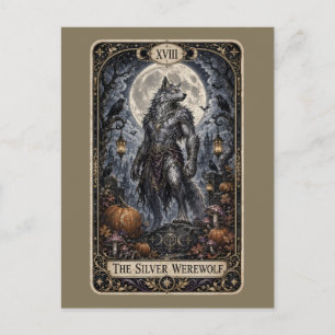 Gruseliges Tarot Feiertagspostkarte
