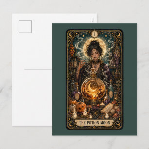 Gruseliges Tarot Feiertagspostkarte