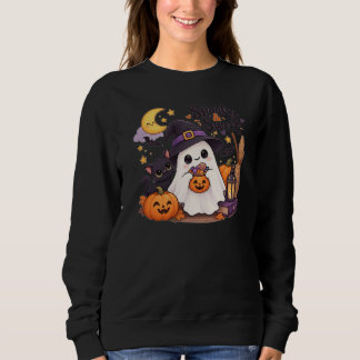 Gruseliges und süßes Halloween-Geister-Sweatshirt Sweatshirt