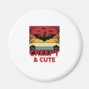 Gruseliges und süßes Vintage-Fledermaus-Halloween Magnet