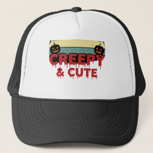 Gruseliges und süßes Vintage-Fledermaus-Halloween Truckerkappe