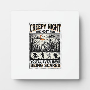 Gruseliges Vintage-Halloween-Spaß-Horror-Shirt-Des Fotoplatte