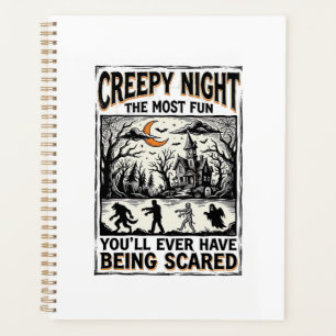 Gruseliges Vintage-Halloween-Spaß-Horror-Shirt-Des Planer