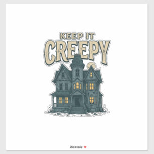 Gruseliges Vintage-Spukhaus Halloween-Dekor Aufkleber