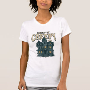 Gruseliges Vintage Spukhaus Halloween Dekor T-Shirt