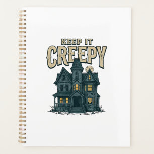 Gruseliges Vintage-Spukhaus Halloween-Des Planer