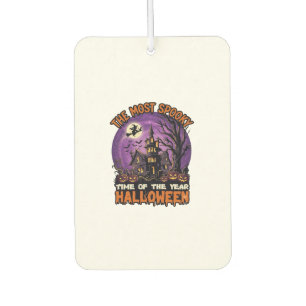 Gruseligstes Halloween Spukhaus Hexe Kürbisse Autolufterfrischer