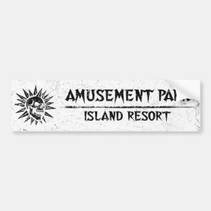 Gruselinsel Est 2002 Vergnügungspark Totenkopf Autoaufkleber