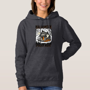 Gruselkabinen-Halloween-Kunst aus alten Zeiten für Hoodie