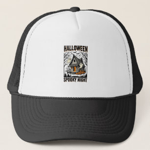 Gruselkabinen-Halloween-Kunst aus alten Zeiten für Truckerkappe