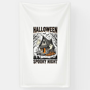 Gruselkabinen-Halloween-Kunst im Vintage-Stil für Banner