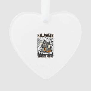 Gruselkabinen-Halloween-Kunst im Vintage-Stil für  Ornament
