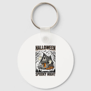 Gruselkabinen-Halloween-Kunst im Vintage-Stil für  Schlüsselanhänger