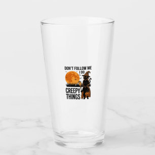 Gruselkatze Halloween Lustige Hexe_1 Glas