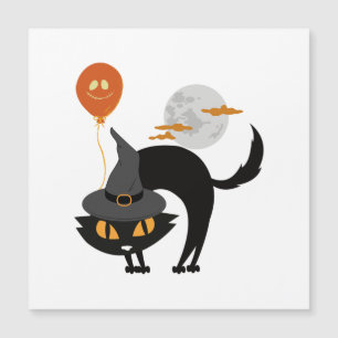 Gruselkatze Halloween Magnetkarte