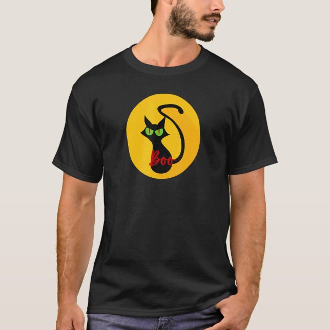 Gruselkatze Halloween T-Shirt (Vorderseite)