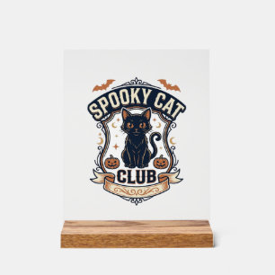 Gruselkatzen Club Katze Halloween Gruselkatze Vint Acrylschild