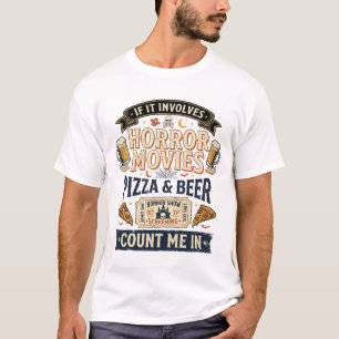 Gruselkinopizza Bier Lustig Halloween_1 T-Shirt