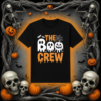 Gruselndes Tröpfelndes Boo Crew Geister und Kürbis T-Shirt