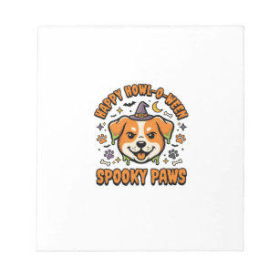 Gruselpfoten Halloween Hund Notizblock