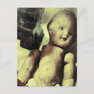 Gruselpuppe Postkarte