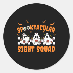 Gruseltrupp Geister Halloween Optometrie Runder Aufkleber