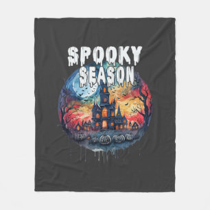 Gruselzeit Halloween Fleecedecke