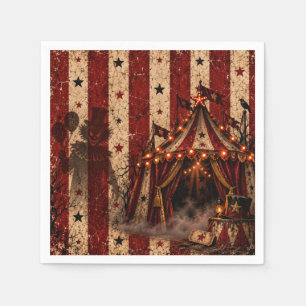 Gruselzirkusmörder-Clown Halloween-Nacht Serviette
