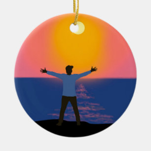 Gruß an die Sonne Keramik Ornament