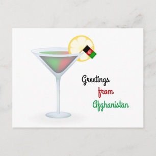 Gruß aus Afghanistan Cocktail Urlaubskarte Feiertagspostkarte