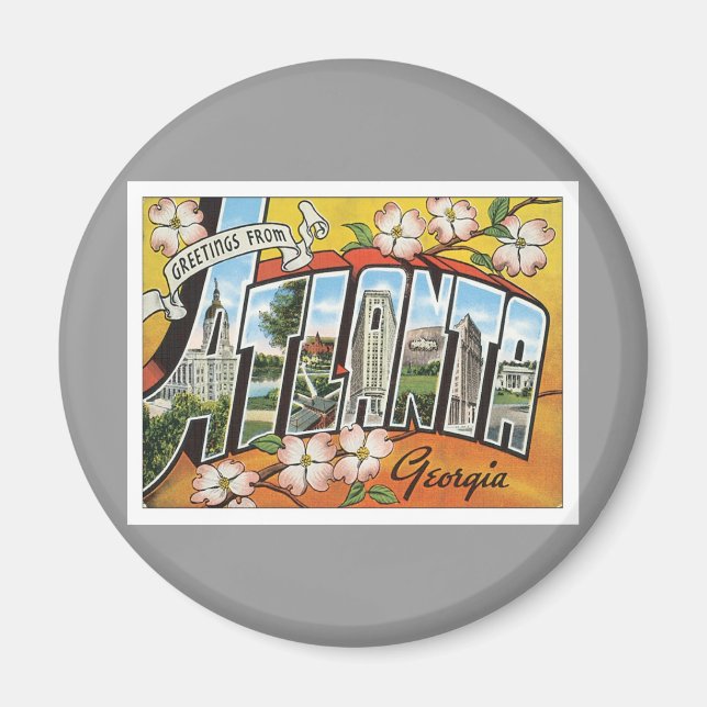 Gruß aus Atlanta Magnet (Vorne)